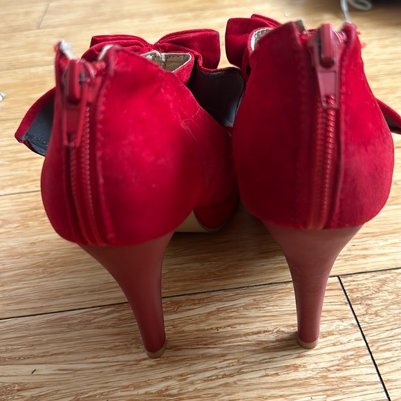 Mary Jane High Bowtie Heel Platform Vintage Dress Pumps size 8 - Picture 5 of 7